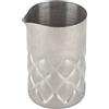 QWUUYEC Mixing Glass in Acciaio Inox 304, Bicchiere da 60ml per Cocktail, Resistente a Ruggine e Corrosione - Design Elegante, Facile da Pulire, Ideale per Bar e Uso Professionale (Rete d'argento)