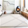 Carpetsale24 Tappeto per Soggiorno 80x250 cm Crema Lavabile e Antiscivolo, Design Moderno - Tappeto Extra Morbido e Fluffy per Corridoio, Cucina, Camera da Letto e Cameretta
