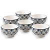 KORAT Set 6 Ciotoline in Ceramica Decorata 290 ml - Ciotole per Cereali, Zuppe, Snack, Sushi e Dessert - Ciotole Resistenti Lavabili in Lavastoviglie e Adatte al Microonde