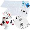 FUNSHOWCASE Carte da gioco da casinò, 4 assi e 4 stampi in silicone per colata in resina epossidica, decorazione per torte di fondente, cioccolato fondente, ghiaccio, sapone, cera, argilla polimerica