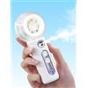 CoolGift Mart Ventilatore portatile portatile con spray d'acqua, mini ventilatore bianco ricaricabile USB con 4 velocità, nebbia di raffreddamento per viaggi estivi, tornei, all'aperto, trucco, uso