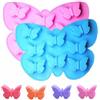 VIGTNG 2 Pezzi Stampini Silicone, Stampini Orsetti Gommosi, Stampo Silicone Cuore, Farfalla per Stampi in Silicone, Stampo per Caramelle Riutilizzabile, per Fare Dolci, Gelatina, Cioccolato, Biscotti (B)