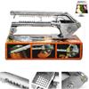 forbany Tritino Taty Manual Garlic Squeezer, Schiaccia Aglio Manuale Multifunzione con Rompinoci, Apribottiglie, Batticarne e Rimuovi Squame, Utensile da Cucina in Metallo