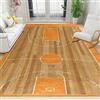 Generic Tappeto 3D Pavimento In Legno Del Campo Da Basket Tappeto Antiscivolo, Domestici Possono Usare Il Divano Del Soggiorno Tappeto Casa Camera Da Letto Comodino Coperta Soggiorno Hotel 140 X 200 Cm