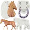 MYPRACS Set di 3 stampi in silicone per fondente a ferro di cavallo