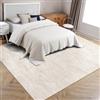 LuxFocus Tappeto lavabile per soggiorno 240 x 340 cm, moderno tappeto per camera da letto, in tinta unita, con trama, antiscivolo, a pelo corto, per cameretta dei bambini, ufficio, sala da pranzo