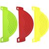 VERDANVERSE 3pezzi Separatore per Pentole Portatile in Pp per Pasta e Riso | Scolapasta per Cucina e Casa, Drenaggio Acqua Bollente e Filtro Scarti, Comodo da Appendere Colore Casuale