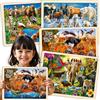 QUOKKA Puzzle in Legno Bambini 3 4 5 Anni - 4x36 Pezzi Puzzle Animali Realistici Montessori - Gioco Educativo in Legno con Polari Tropici Yellowstone e Australia - Regalo per Bambini e Bambine 6 7 8