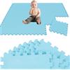 LittleTom 18 Pezzi Tappeto Gioco per Bambini in Piastrelle EVA 30x30 cm - Pavimento Morbido e Antiscivolo per Neonati - Superficie Puzzle Protettiva Ideale per la Cameretta dei Bimbi e Gioco a Terra
