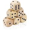 SLAKOZYT Cubi Di Dadi Di Legno Da 2.5 Cm, Set Di Cubi Di Dadi Di Legno D6 Grandi Da 6 Pezzi, Dadi Da Gioco in Legno Naturale Per Giochi Da Tavolo, Tutoraggio Matematico, Giochi Da Tavolo, Festa