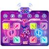 GuKKK Bambini Tappetino da Ballo con 8 LED, Tappeto da Ballo con Bluetooth per 3 4 5 6 7 8+ Anni,Tappetino da Ballo Elettronico,Giocattolo Tappeto Musicale da Ballo,Regali di Natale di Compleanno (SR)