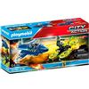 PLAYMOBIL City Action 70780 Jet della Polizia e Drone, Giocattoli per Bambini dai 5 Anni