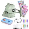 MMOBIEL Robot da Disegno per Bambini Giocattolo Dino Educativo Interattivo con 200 Carte, 100 Adesivi, 22 Pennarelli, Guida Vocale e Batteria Ricaricabile USB-C - Regalo Creativo Età 3-9 - Verde
