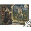 RMMERPCVREFE Medieval Lady Reading Puzzle 1000 Pezzi Carta Castle Moonlight Scene Puzzle per Adulti Decorazione Casa Relax Famiglia 38x26cm/1000pcs