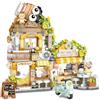 QLT QIAOLETONG QLT City Coffee Shop 1077 mattoncini da costruzione, giocattolo da costruzione MOC, regalo per ragazze e ragazzi da 6 a 12 anni (non compatibile con Lego)