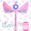 deAO Macchina per Bolle di Sapone per Bambini Princess Bubble Wand Blower per Ragazze con Ali Musical & Light Up Bubble Toys Outdoor Indoor Bubbles Toys Christmas Birthday Gift