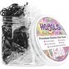 HOYOLS Elastici per capelli trasparenti e neri, elastici in gomma morbida per coda di cavallo, mini plastica Polyband per donne e ragazze, 1500 pezzi accessori in colori assortiti TPU