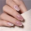 Cotabacuco Unghie autoadesive, 24 pezzi Unghie Corte & Press Ons, Unghie Corte Nude con Glitter, Set Riutilizzabile