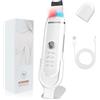 Yeerain Pulizia Viso Ultrasuoni, 4 Modalità e Luce Rossa e Blu | Skin Scrubber Spatola Professionale, Rimozione Punti Neri Peeling Viso, Pulizia Profonda per la Cura Pelle