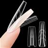 Kiiwah 240 Pezzi Dual Form Sandwich, Nail Form Riutilizzabile Top & Bottom Design Formine Doppie Unghie per Polygel Nails Extension Salone DIY (Ballerina)