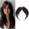 RUNRAYAY Clip in Bangs, clip in Extensions for Women, Real Human Hair, 360 3D Cover 3D Bangs Wispy On French Bangs for Daily Aush, Black