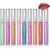 RoseFlower 9 pezzi Lucidalabbra Glitterato - Idratante Finitura a Specchio, Lucidalabbras Liquido Metallic Diamond Glitter Shimmer Rossetto Tazza Antiaderente Trucco Lucidalabbra