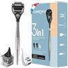Cosm'Ethics® | Dermaroller capelli | dermaroller barba uomo 3 roulette smontabile | roller capelli ricrescita barba capelli | derma roller kit cresce barba uomo + clip di protezione