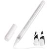 Aisikoo French Nails - Penna bianca per unghie creativa, set di unghie in gel e manicure, penna francese di precisione per nail art
