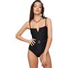 Trendyol Cintura Mayo dettagliata. Costume Intero, Nero, 44 Donna