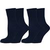 Nur Die Calzini da donna in cotone fine e confortevole, a maglia fine (59%) con elastico confortevole, senza fili di gomma, calzini in pizzo senza pressione, Colore: beige/grigio., 35-38