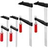ZOFUN Set di 4 morsetti a vite, apertura alare 300 mm/200 mm, morsetti a vite, morsetti grandi, morsetti a F con impugnatura antiscivolo, profondità 80 mm/50 mm, in acciaio per la lavorazione del