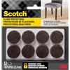 Scotch SP821-NA - Feltrini tondi, 1 cm di diametro, colore marrone, confezione da 16 feltrini
