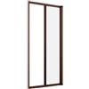 A.M.C. Zanzariera a rullo in alluminio per porte/balconi con profilo riducibile/regolabile avvolgimento orizzontale 150x250cm Marrone