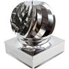 ALLINOX Comignolo Girevole Base Quada Terminale Eolico Acciaio INOX 304 Per Camino (50x50)