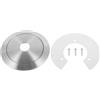 Luxshiny Set di 3 Paralumi a Forma di Disco in Ferro Argento Base a Piattello E14 E27, Design Elegante per Illuminazione Soffusa e Facile Installazione, per Decorazione Casa e Soggiorno