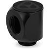 Thermal Grizzly DeltaMate Rotary - Raccordo di raffreddamento ad acqua nero a 90° - Filettatura G1/4, ottone lavorato a CNC nero opaco
