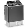 Uniprodo Stufa Elettrica per Sauna Forno per Sauna Finlandese UNI_SAUNA_G6.0KW (6 kW, 30-110 °C, 10 kg, Grigio/Argento)