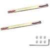 PHMING 2 Pezzi Perno Quadrato in Ferro 8 mm, Perno Quadrato di Ricambio per Porta, con Vite e Chiave Inglese, Design a Doppia Fessura, Adatto Alla Maggior Parte Delle Maniglie Delle Porte
