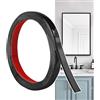 Hengrongshen Modanatura Adesiva per Pareti Nero Opaco (6M x 1.5cm) Facile da Tagliare e Incollare, Strisce Decorative Flessibili in PVC per Cornici, Specchi, Soffitti, Pavimenti, Armadi, Piastrelle