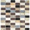 MOSANI Mosaico piastrelle Transluzent beige marrone grigio nero rettangolare in vetro mosaico Crystal Stein MOS87-1312