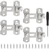 YSDMY Argento Chiavistello Piccolo 4 Pezzi Chiavistello Scorrevole Acciaio Inox Chiavistello per Porta in Legno in Acciaio Inox Chiavistello Porta 3 Pollici Chiusura Scorrevole