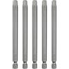 QUARKZMAN 5 Pezzi Punta Cacciavite A Testa Torx T40 Attacco Esagonale 1/4 Lunghezza 100 Mm 4 Punta Magnetica Senza Foro Anti- Manomissione A Stella A 6 Punte Cacciavite Per Trapano.