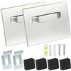 QWORK® Set di 2 ganci per quadri supporti per specchi 60x80mm, ganci per immagini autoadesivi supporto per specchi portata fino a 6kg, incluso accessori per il montaggio