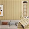 Decotalk 3D Pannelli Decorativi per Pareti Legno Marrone 30X300cm Spesso Rotolo Pannello Decorativo Parete Adesivo per Camera da Letto Soggiorno Parete Dietro la TV Stile Nordico Moderno Minimalista
