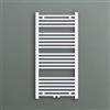 Mai & Mai Radiatore Piatto da Bagno 100x50cm, Radiatore Scaldasalviette Termoarredo da Bagno Riscaldamento Elettrico o da Acqua Calda RHE Scalda Portasciugamani in Acciaio, Bianco