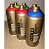 Montana Gold - set di 6 bombolette spray neon fluorescenti da 400 ml