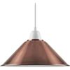 DC VOLTAGE Lampada Paralume a Sospensione Retrò Con In Metallo Rame a Forma di Cono 22 cm di Larghezza 10 cm di Altezza Per Cucina Soggiorno Sala da Pranzo Corridoio Bar Ufficio