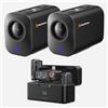 NearStream Kit multicamera con tracciamento vocale, 2 telecamere wireless VM33 per lo streaming e microfono wireless AWM28T, kit telecamera Auto Director per podcast, interviste, webinar e live str