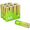 GP Ultra G-TECH Batterie AA AA confezione da 12 batterie ultra alcaline usa e getta doppie aa 1.5v 10 anni di durata per giocattoli luci fata fotocamera applicazioni domestiche LR6 Premium AA batteria