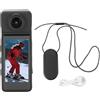 Hamwesh Fotocamera Corpo 4K, Telecamera d'azione con Stabilizzazione EIS con Obiettivo Rotante 270, Mini Videocamera Portatile con Schermo da 1,97 Pollici e Supporto per Corda Magnetica, per